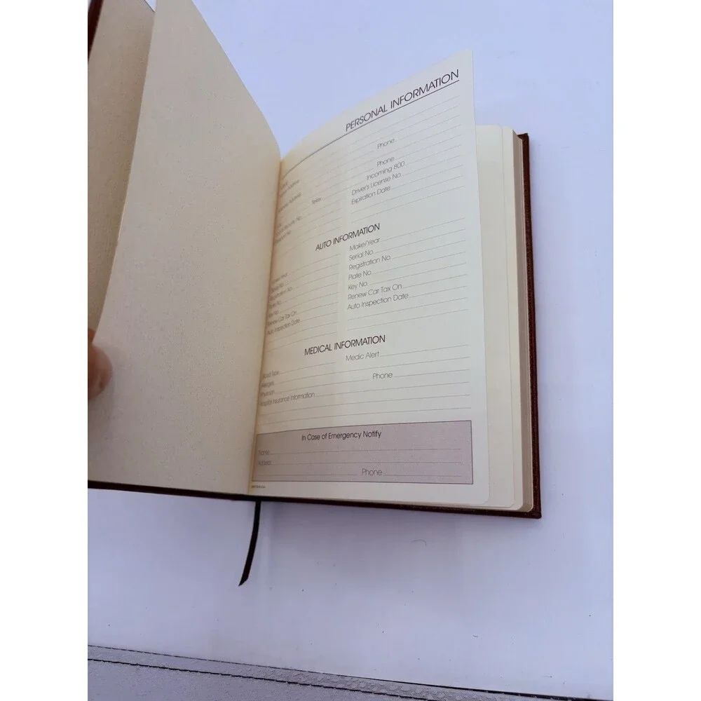 Rare Vintage Stuart Kern America Leather Blank Journal Gilt Pages Brown Mint Con